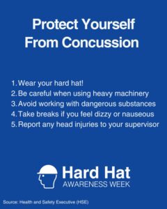 Top 5 tips for workers to avoid concussion